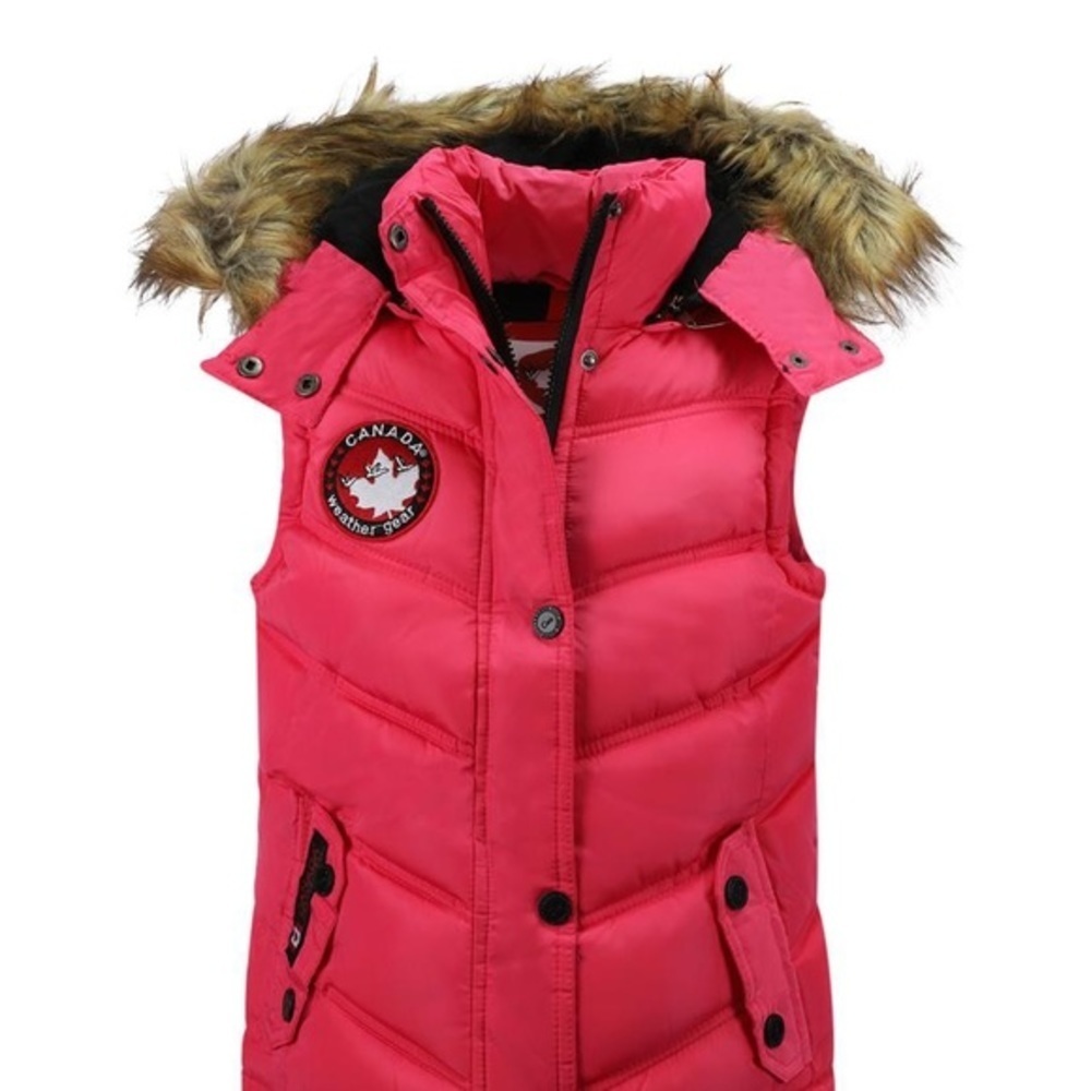 New Canada Weather Gear Girls Fur Heavyweight Vest​ - Picture 3 of 4
